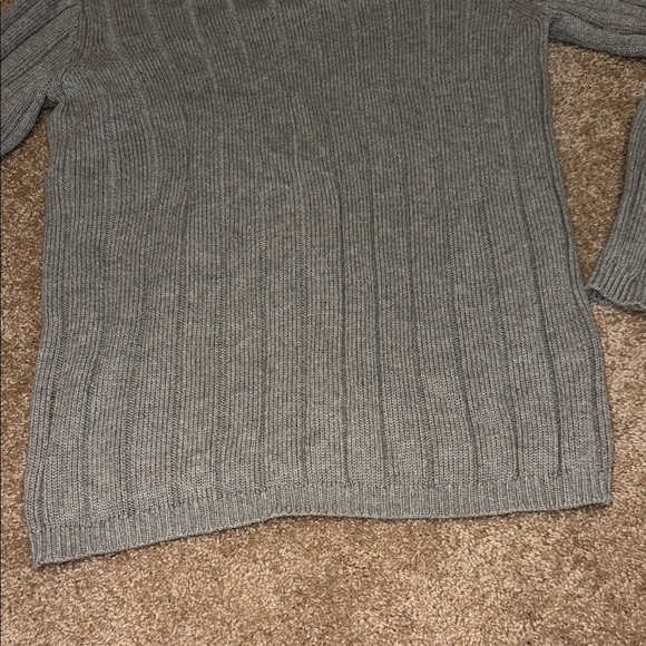 Calvin Klein Gray Ribbed Turtleneck Sweater - small - Picture 4 of 4
